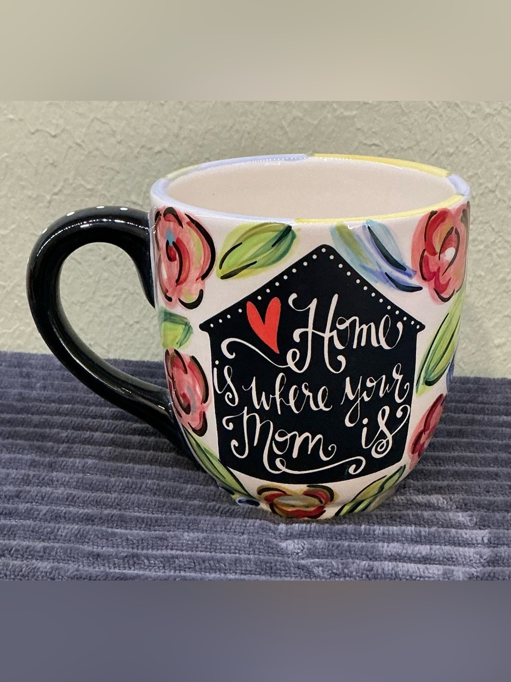 Glory Haus Laura Kirkland Home Is Where Your Mon Is Mug Floral Ceramic 16oz
